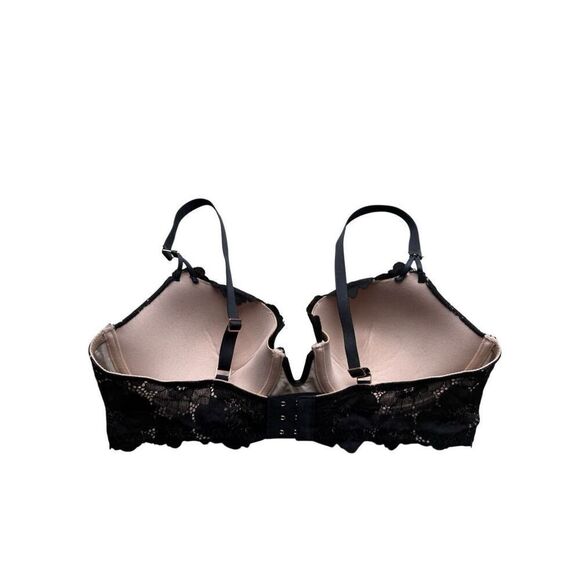 Aerie Real Power Balconette Poppy Lace Bra In True Black Size 38B - Picture 7 of 12